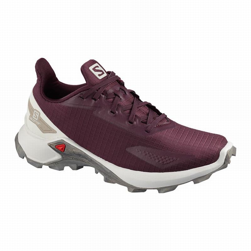 Salomon Singapore Womens Trail Running Shoes - ALPHACROSS BLAST Burgundy | 19506-VDNK